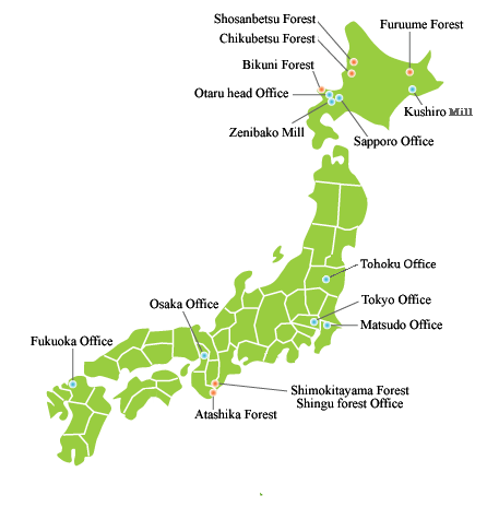 Location of our Offices and Forests